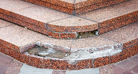 Defective and shattered stairs accidents and compensation